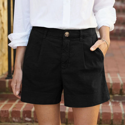 Denise | Hoch taillierte Shorts mit Knöpfen