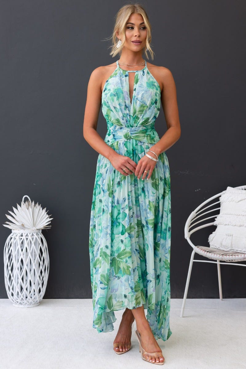 ANNEMARIE | LANGES GEBLÜMTES KLEID