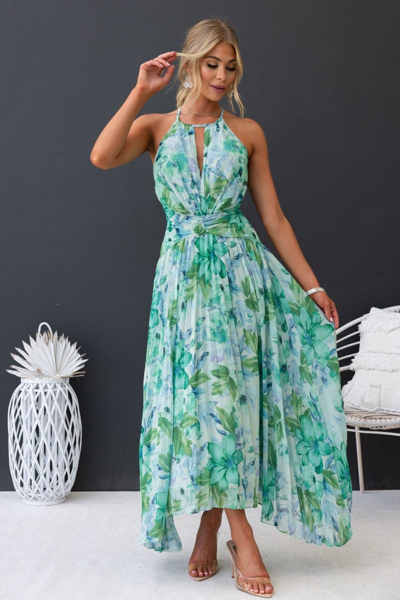 ANNEMARIE | LANGES GEBLÜMTES KLEID