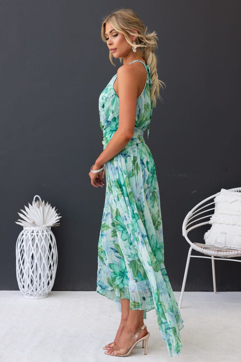 ANNEMARIE | LANGES GEBLÜMTES KLEID