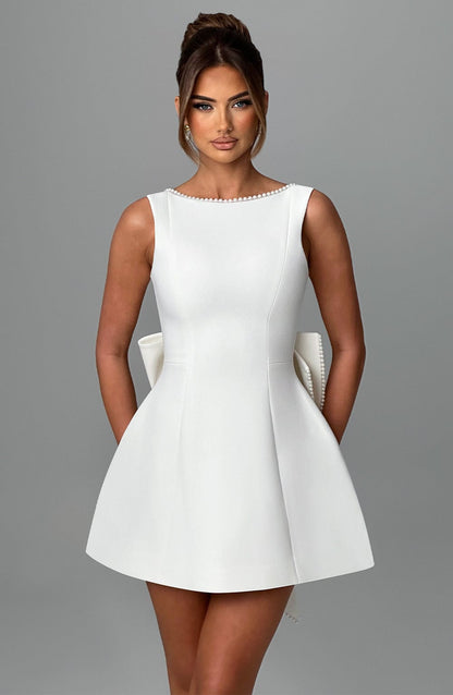 Elle™ | Pearl Bow Mini Dress
