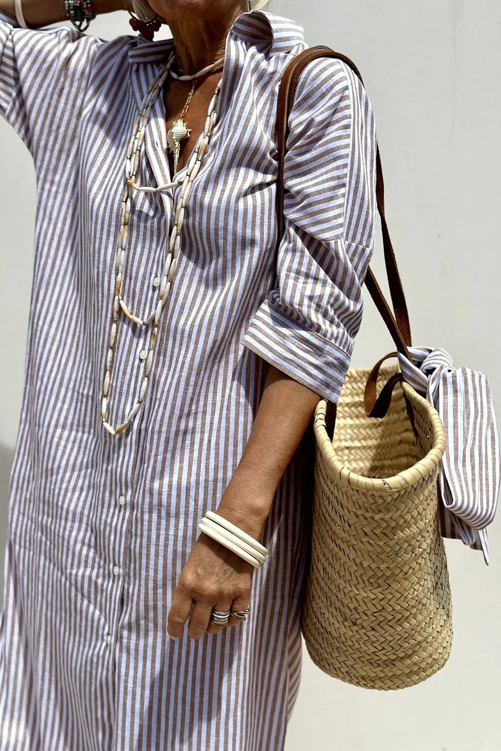 Leonie - Brit & Boho Gestreiftes Hemd