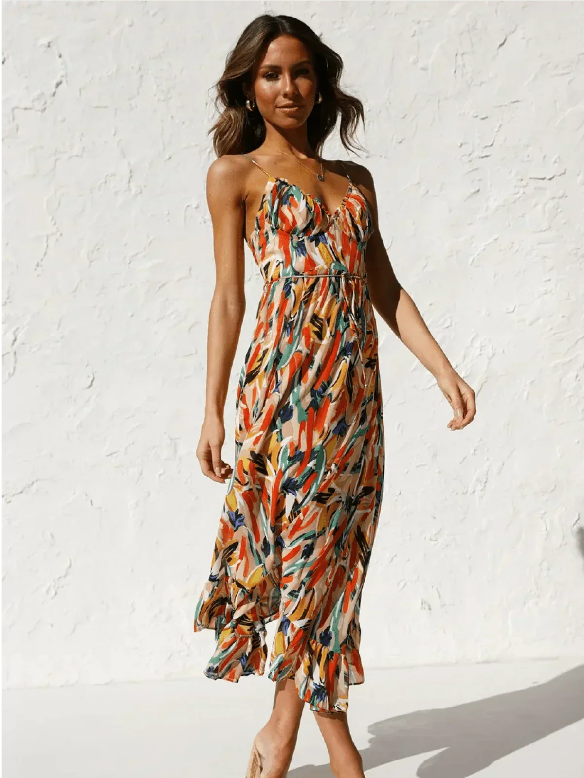 Chiara | Bunte Midi-Kleid
