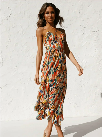 Chiara | Bunte Midi-Kleid