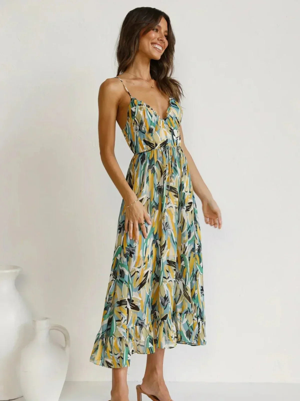 Chiara | Bunte Midi-Kleid
