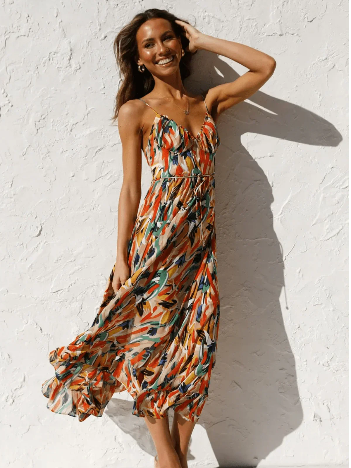 Chiara | Bunte Midi-Kleid
