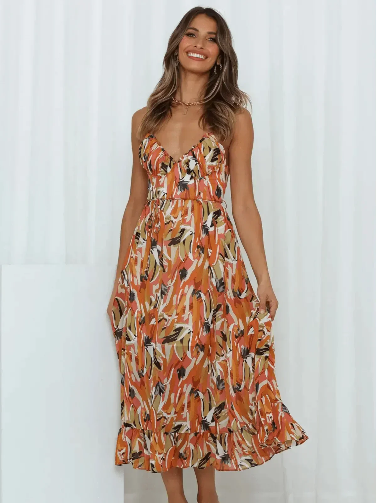 Chiara | Bunte Midi-Kleid