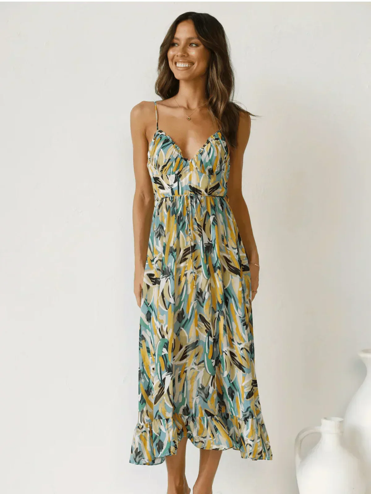Chiara | Bunte Midi-Kleid
