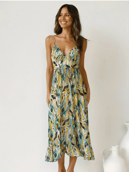 Chiara | Bunte Midi-Kleid