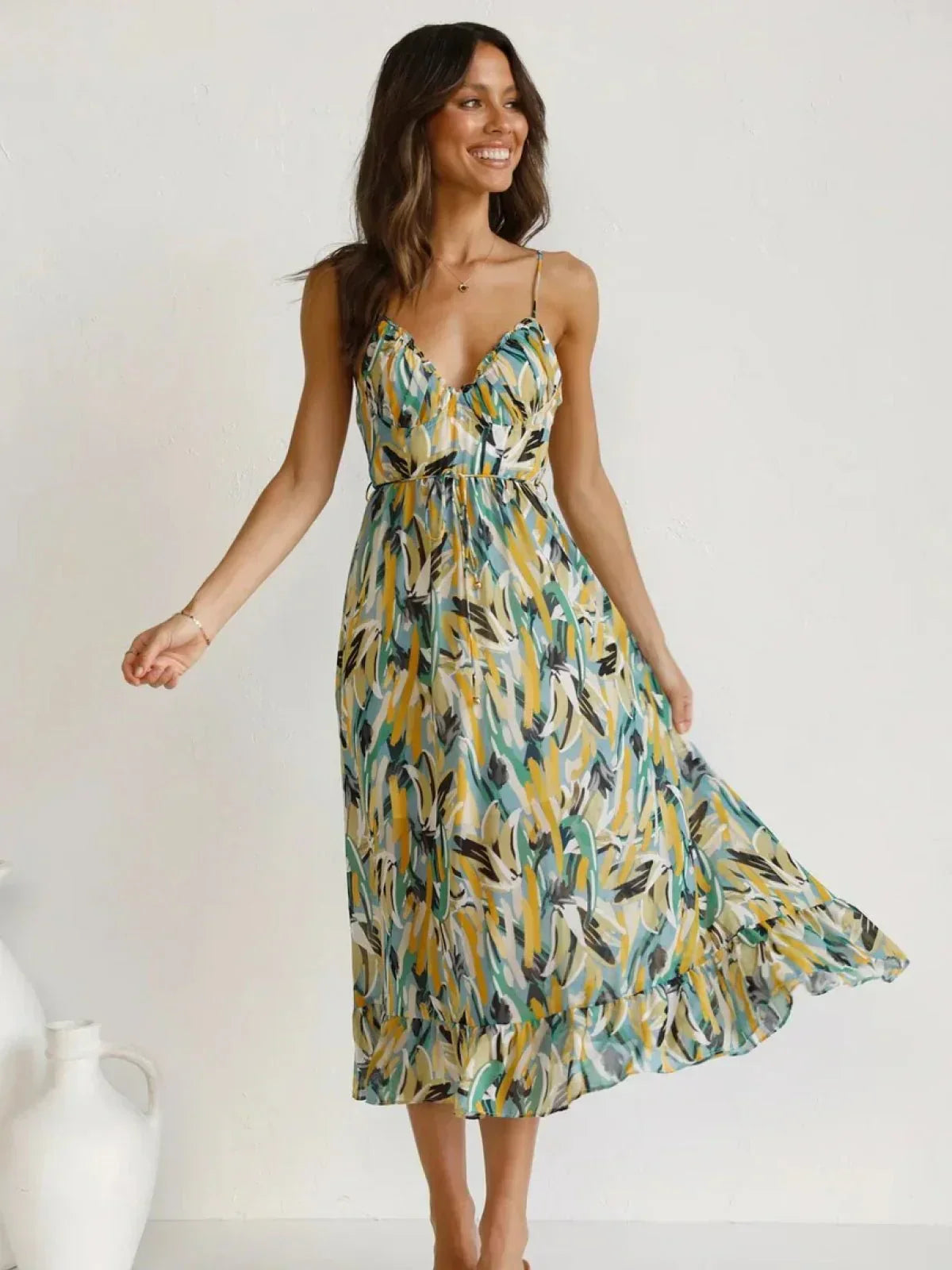 Chiara | Bunte Midi-Kleid