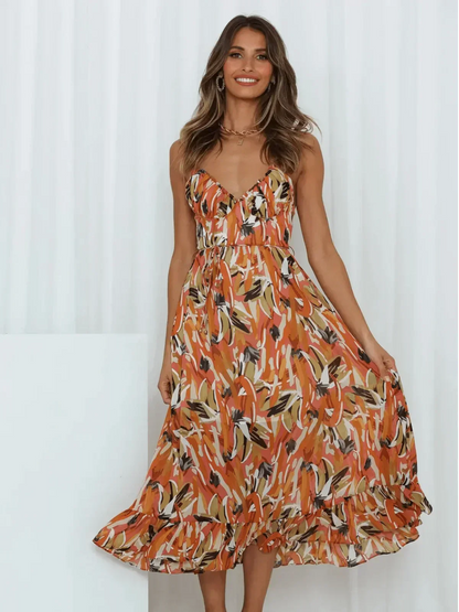 Chiara | Bunte Midi-Kleid