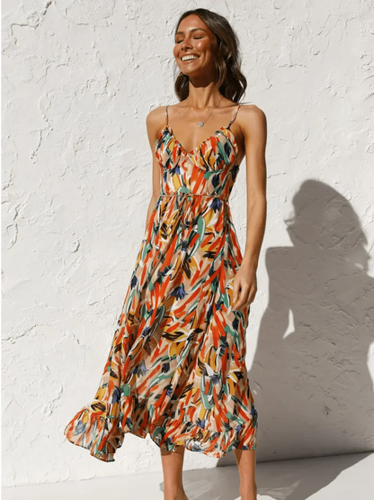 Chiara | Bunte Midi-Kleid