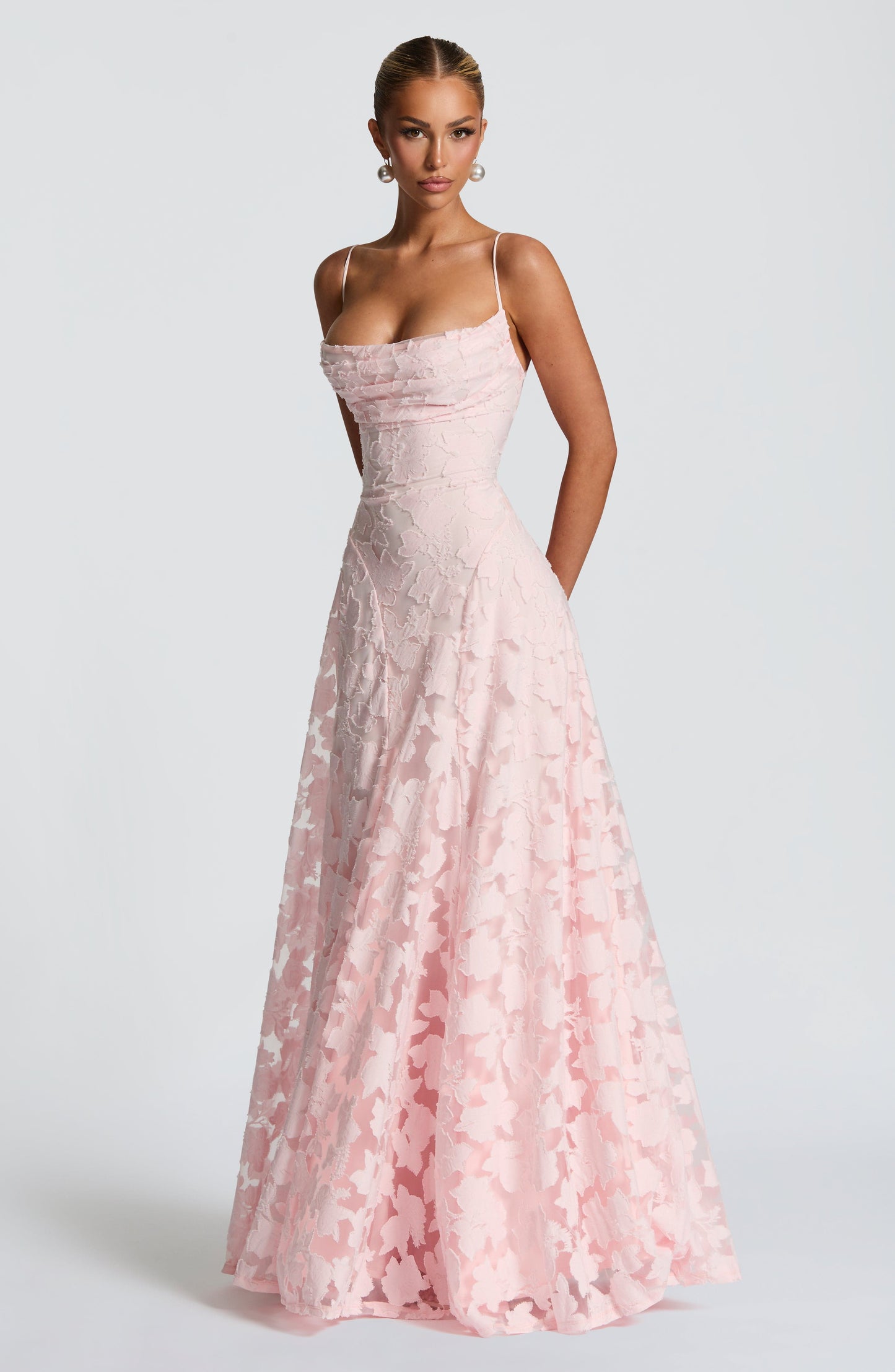 Francisa - Lace Corset Maxi Dress