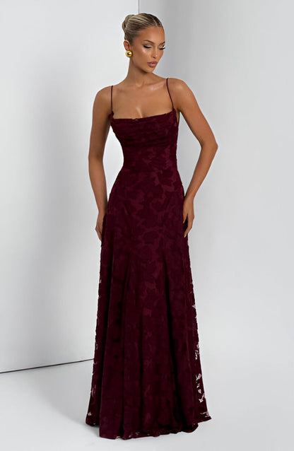 Francisa - Lace Corset Maxi Dress