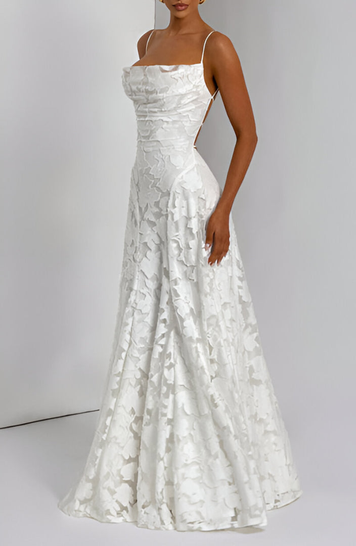 Francisa - Lace Corset Maxi Dress
