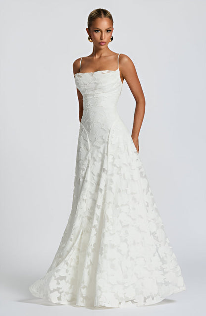 Francisa - Lace Corset Maxi Dress