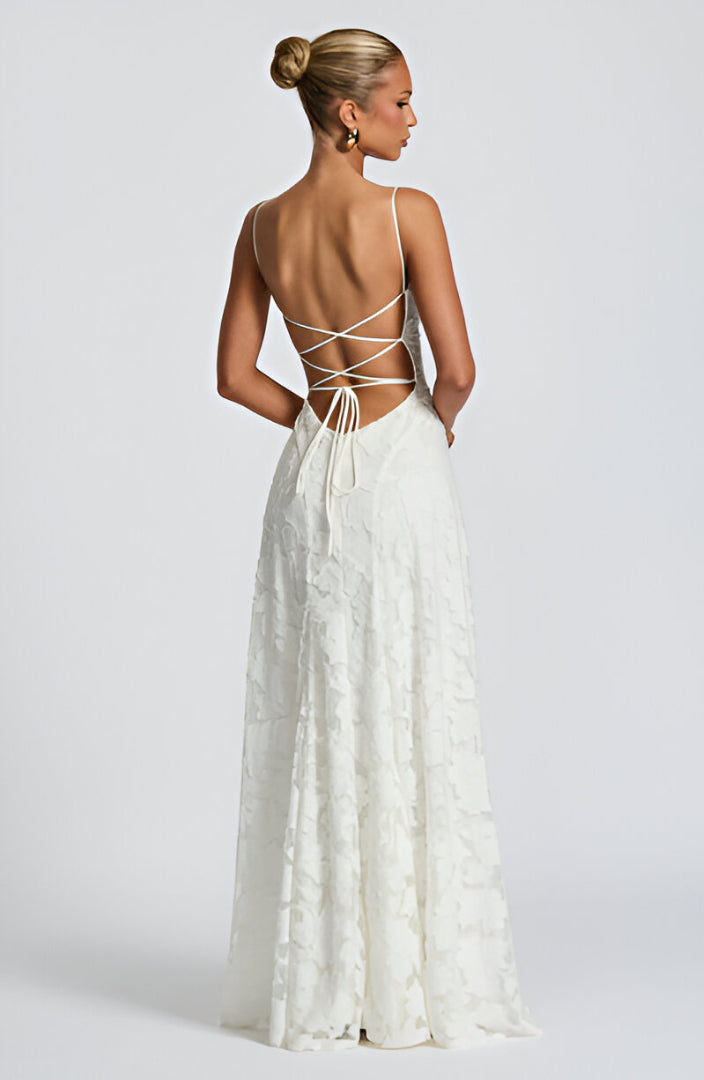 Francisa - Lace Corset Maxi Dress