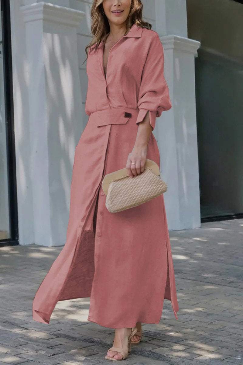 Jeanette - Maxikleid mit V-Ausschnitt