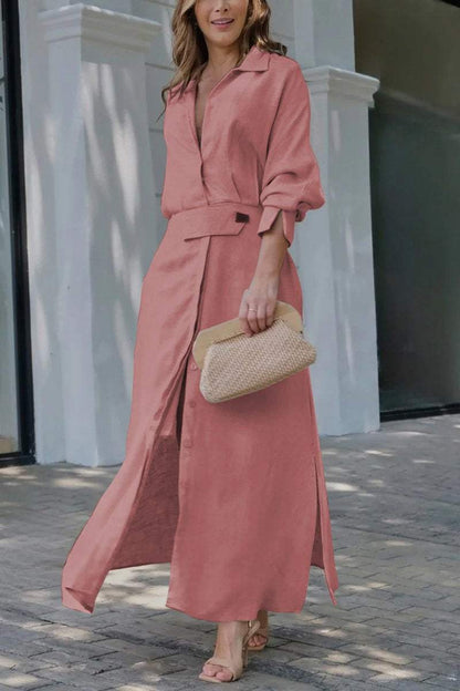 Jeanette - Maxikleid mit V-Ausschnitt