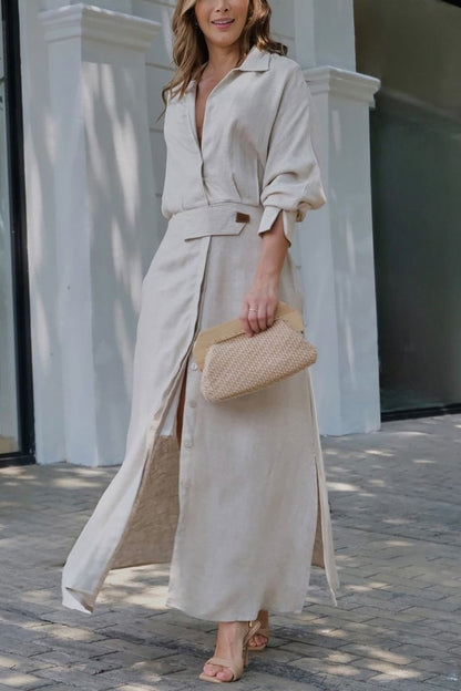 Jeanette - Maxikleid mit V-Ausschnitt