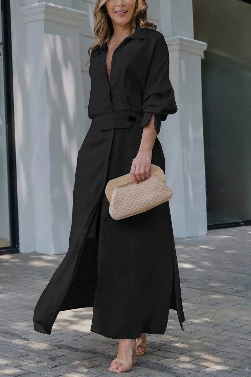 Jeanette - Maxikleid mit V-Ausschnitt