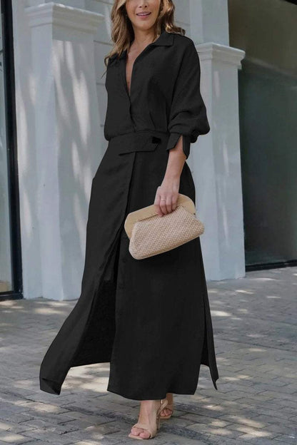 Jeanette - Maxikleid mit V-Ausschnitt