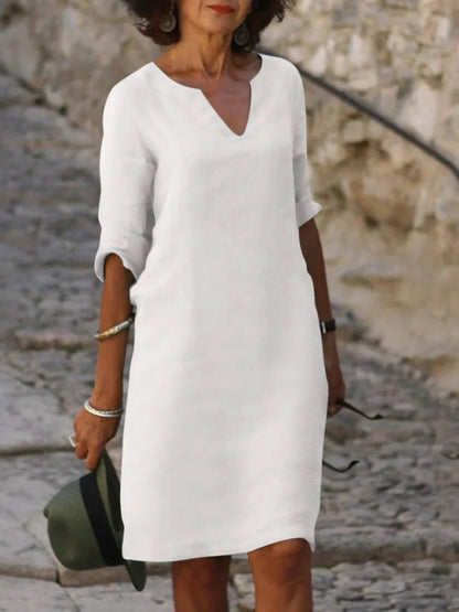 CIRA | ELEGANTES KLEID MIT V-AUSSCHNITT