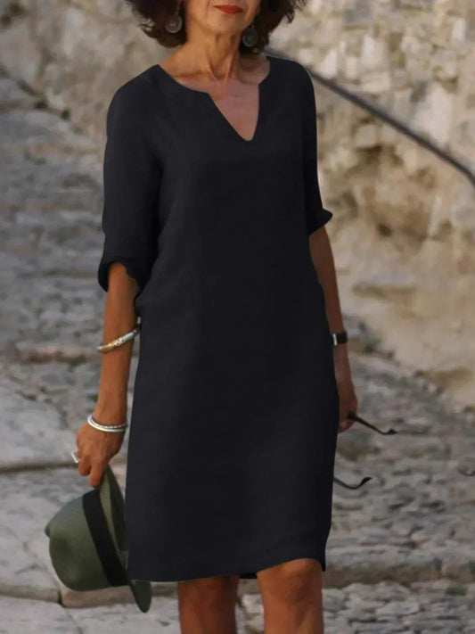CIRA | ELEGANTES KLEID MIT V-AUSSCHNITT