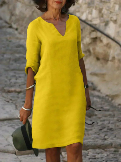 CIRA | ELEGANTES KLEID MIT V-AUSSCHNITT