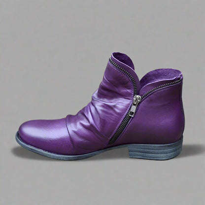 Sighild | Exquisite Lederstiefel mit Reißverschluss
