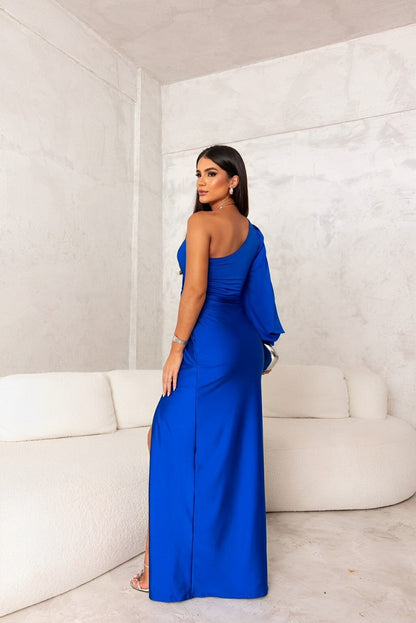 Vera - Ein-Schulter Satin-Abendkleid